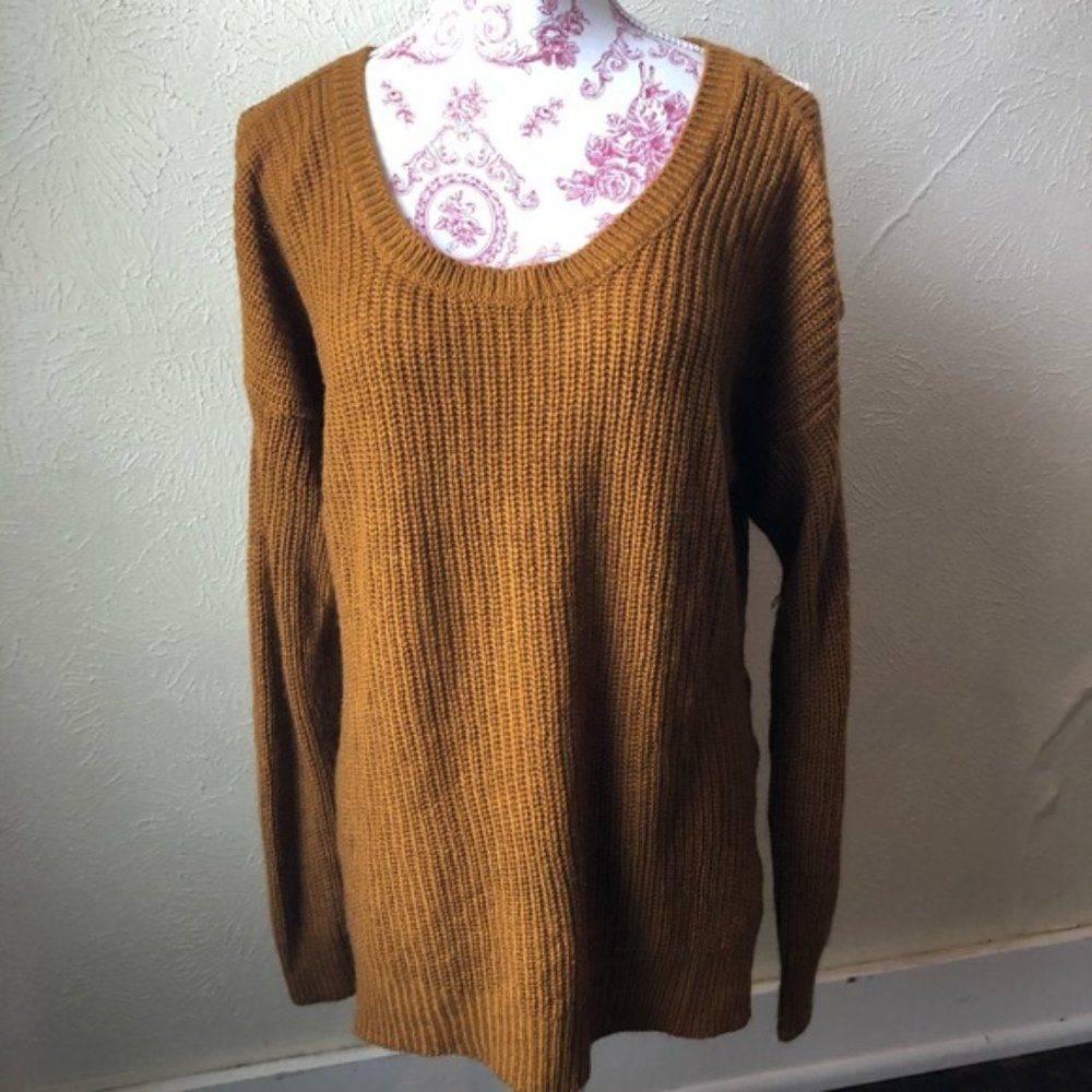 Love Change Italy Cold Shoulder Sweater Honey XL